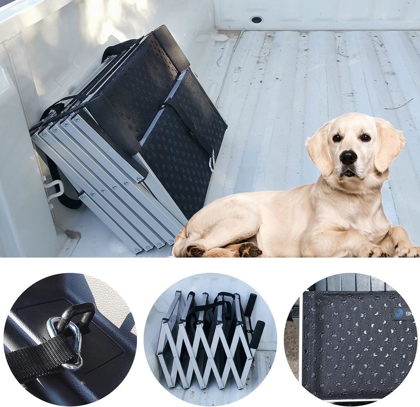 Dog Ramps For Large Dogs SUV with 5 Stairs