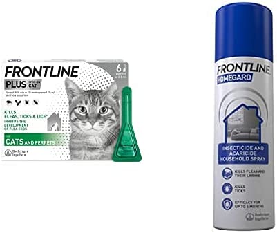 Plus Flea & Tick Treatment for Cats and Ferrets - 3&6 Pipettes