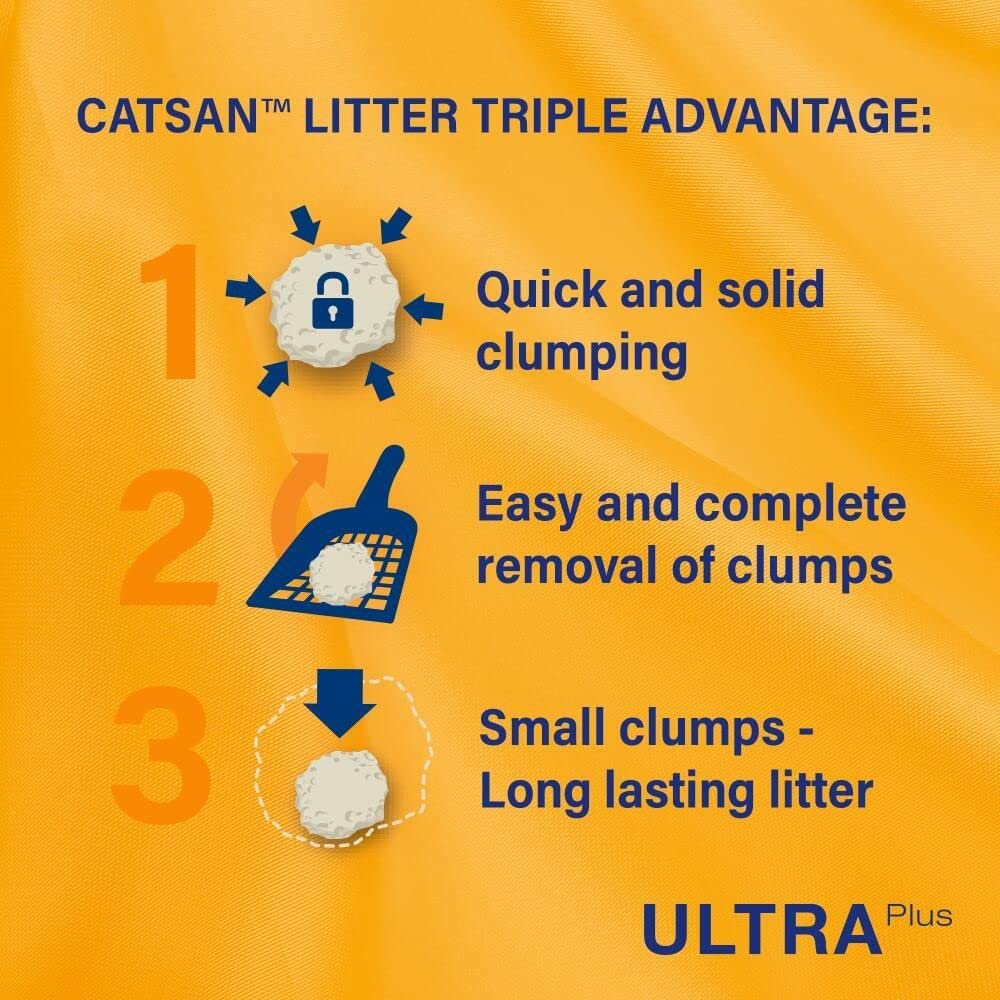 Litter Ultra Plus Clumping Cat Litter Pack of 3 (3 x 5 L)