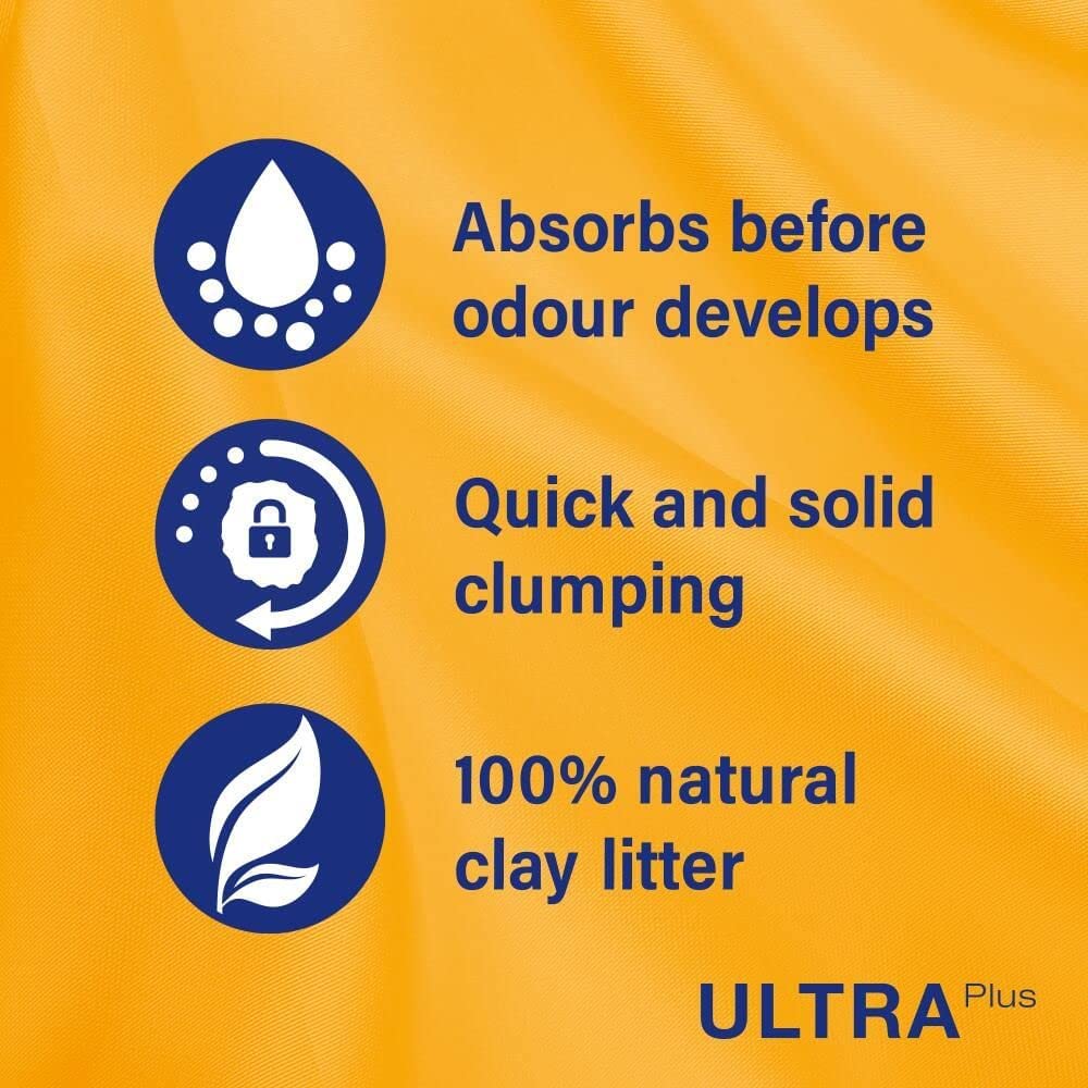 Litter Ultra Plus Clumping Cat Litter Pack of 3 (3 x 5 L)