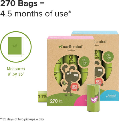 Dog Poo Bags Lavender-Scented, 270-Count