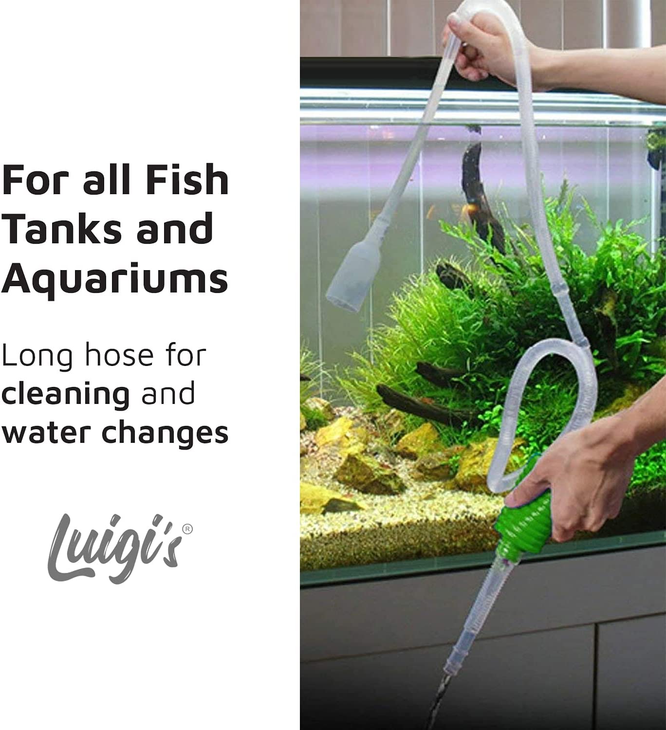 fish tank cleaning accessories uk Luigi's Aquarium/Fish Tank Siphon and Gravel Cleaner – Click & Deliver UK Ltd