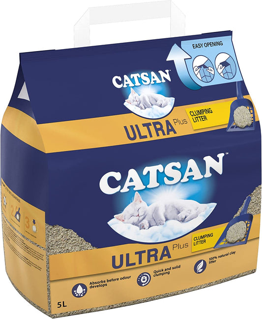 Litter Ultra Plus Clumping Cat Litter Pack of 3 (3 x 5 L)