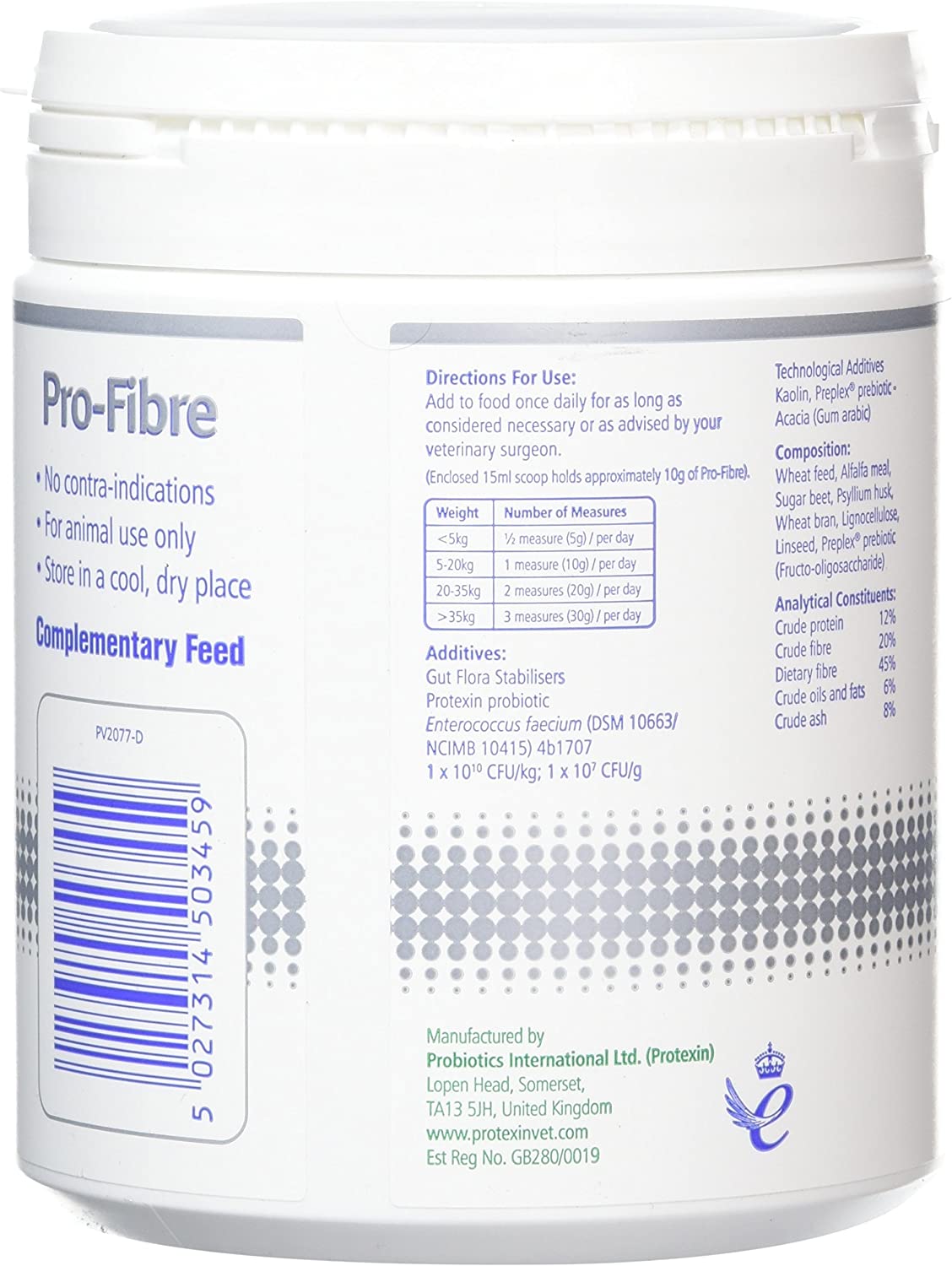 Veterinary Pro-Fibre for Dogs and Cats, 500g