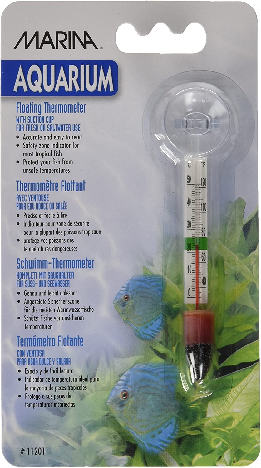 Aquarium Floating Glass Thermometer with Sucker